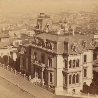 View from the Residence of Chas. Crocker, Esq., California St., S.F. After 1873 1862?-1876?