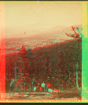 White Mountains and Kiarsarge Village, from Artists Ledge, North Conway, N.H. 1858?-1875?