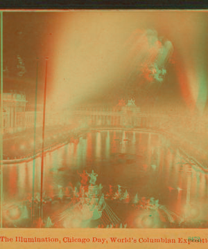 The illumination, Chicago Day, World's Columbian Exposition. 1893