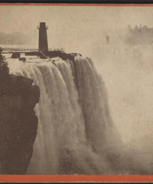 Niagara - The  Horse-Shoe Fall and Terrapin Tower, from Goat Island. [1863?-1880?]