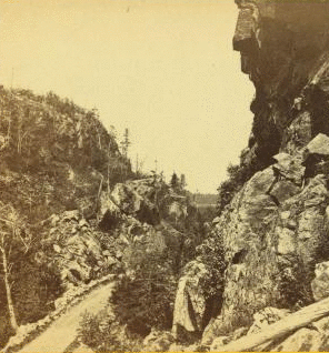 Pulpit Rock, looking up, White Mountain Notch, N.H. [1858-1879] 1858?-1895?