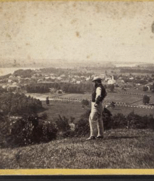 View from Lewiston Mountain, looking towards Lake Ontario. [1860?-1875?]