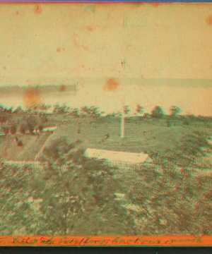 View of cemetery looking north-west, with Flagstaff and Greenhouse. 1870?-1880?