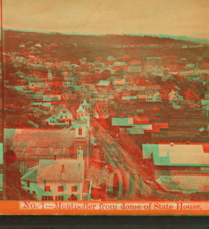 Montpelier from dome of State House. 1870?-1885?