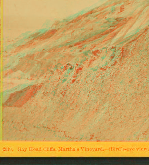 Gay Head cliffs, Martha's Vineyard--(bird's eye view). 1865?-1880?