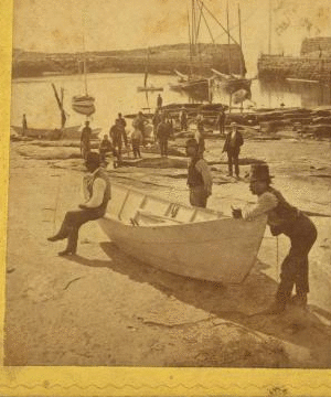 Pigeon Cove harbor and breakwater. 1858?-1890?