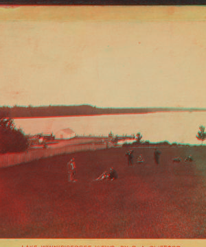 View looking down the Lake from the Senter House, Centre Harbor. 1865?-1870?