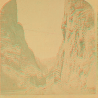 Above suspension bridge, Grand Canyon, Colorado. 1865?-1902?