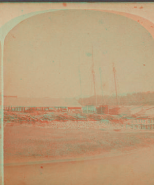 Lumber wharf at Salisbury Point. 1865?-1890?