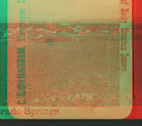 Colorado Springs. (Bird's-eye view of the Springs.) 1870?-1890?