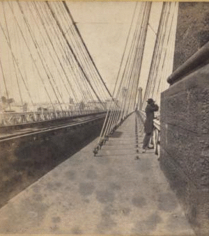 Suspension Bridge - The Railway. [1863?-1880?]