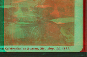 Centennial celebration at Buxton, Me., Aug. 14, 1872. 1870?-1875? 1872