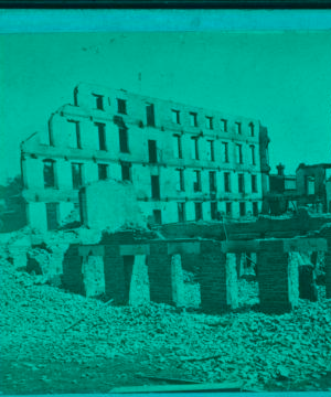 [Ruins of the Globe Mills.] [1866?-1900?]