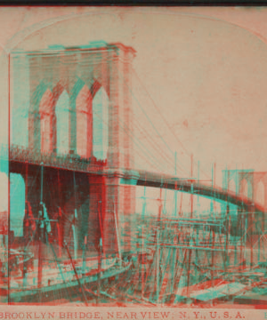 Brooklyn Bridge, near view, N.Y., U.S.A. [1867?-1910?]