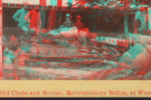 Old chain and mortar, revolutionary relics, at West Point. [1858?-1901?]