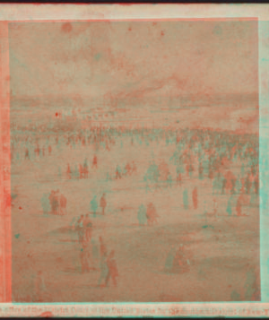 Crowd leaving the ground after the Regatta, July 4th, 1859. 1859 1859-1880?