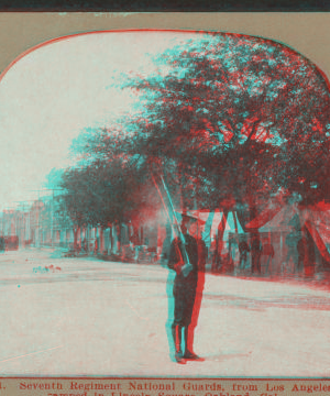 Seventh Regiment National Guards, from Los Angeles, camped in Lincoln Square, Oakland, Cal. 1906