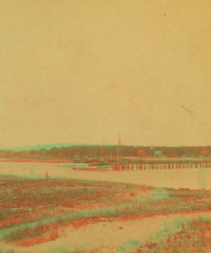 [Steamboat landing at Saco River.] 1870?-1880?