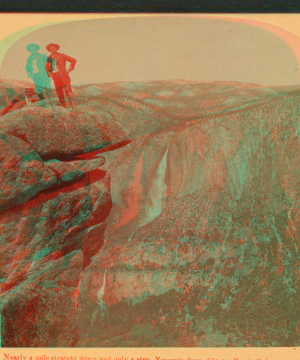 Nearly a mile straight down, and only a step, Glacier Point, Yosemite Valley, California, U.S.A. 1893-1904