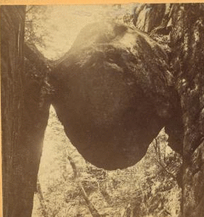 Hanging Boulder, White Mountains, N.H. 1858?-1890?