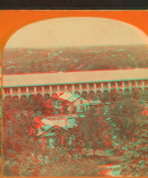 View from arsenal tower looking north, Mts. Tom and Holyoke Ranges in the distance. 1865?-1885?