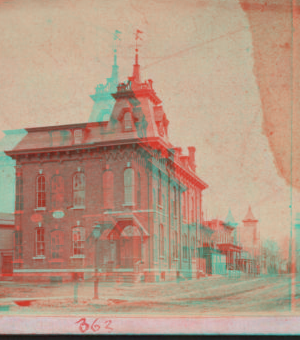 [View of a two-store brick building.] [1866?-1900?]