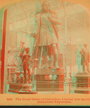 The great statue of Columbus, Liberal Arts building, Columbian Exposition. 1893