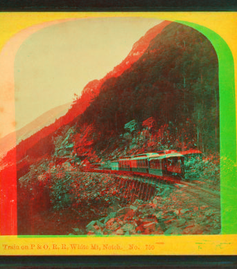 Train on P. & O.R.R., White Mt. Notch, N.H. [1876-1889] 1858?-1895?