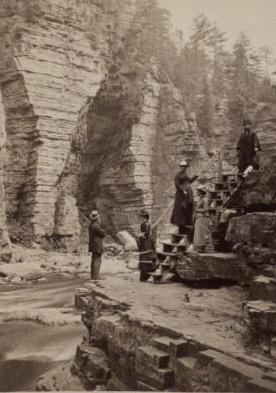 Ausable Chasm. Split Rock or Double Cave. 1865?-1885?