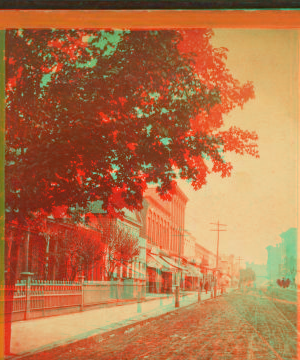 View up Penn Avenue from Spruce Street. 1870?-1915?