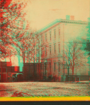 Mansion occupied by Jeff. Davis, during the rebellion, cor. Clay and Twelfth St. Richmond, Va. 1861-1865