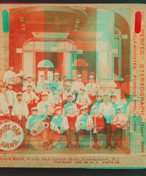 Brass band, White Oak Cotton Mills. Greensboro, N. C. 1909