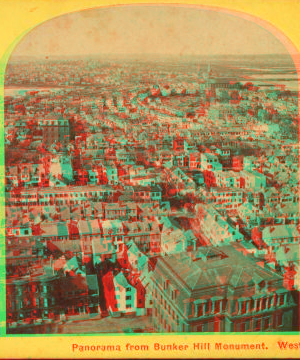 Panorama from Bunker Hill monument, west. 1862?-1885?