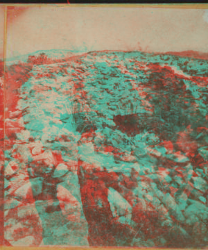 Ruins of Ticonderoga. Cellar of the cast line of barracks, showing entrance to the oven, looking north. [1860?-1885?]