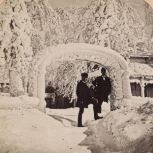 Ice Arch and Shadow Face, Prospect Park, Niagara Falls, U.S.A. 1895-1903