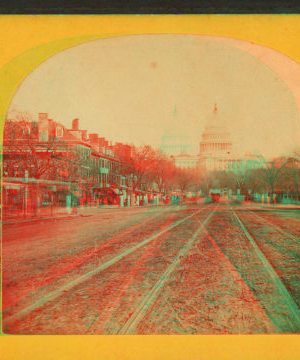 Penna. Avenue and U.S. Capitol. 1865?-1875? 1865-1875