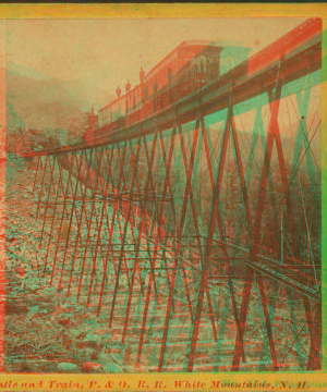 Frankenstein Trestle and Train, P. & O.R.R., White Mountains, N.H. [1875-1879] 1858?-1895?