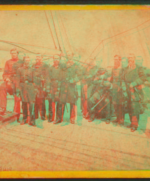 Admiral Dahlgren and staff, U. S. S. Pawnee, Charleston Harbor, S. C. 1861-1865