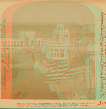 Bird's-eye view from Transportation building, World's Fair, Chicago, U.S.A. 1893