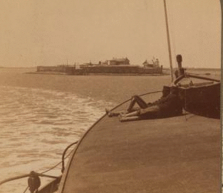 Where the Civil War began - Fort Sumter and distant main land in right, Charleston, S.C. 1861?-1903
