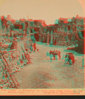 The plaza, "Pueblo" of Mishonginovi, the second largest village of the cliff dwellers, Arizona, U.S.A. 1901 1870?-1910?