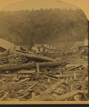 This is a view taken from the residence part of the city, and now shows nothing but wreck and ruin where formerly stood many fine buildings. 1889