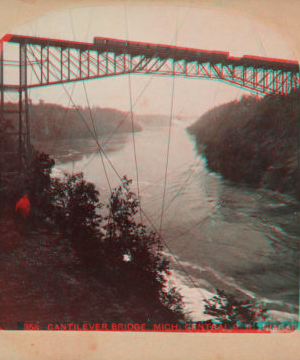 Cantilever Bridge, Mich. Central R.R., Niagara. 1860?-1895?