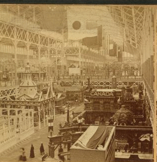 Here wave the flags of all the world, Agricultural Hall, Columbian Exposition. 1893