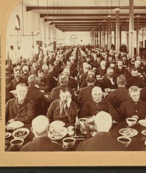 Dining room, Soldiers' Home, Marion, Ind., U.S.A. 1865?-1925? 1898