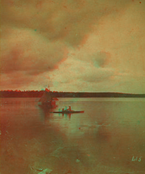 After a storm. [Cloudy sky above sailboat and rowboat.] 1870?-1885? [ca. 1875]