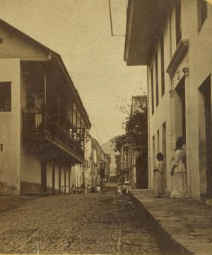 Rue St. Jean de Dieu, Panama. [ca. 1890]