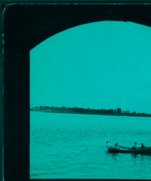 [View of boaters in the Hudson River, Lona Island.] 1891-1896