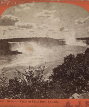 General view of Falls from Canada. 1869?-1880?