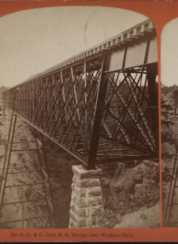 S.G. & C. Iron R.R. bridge over Watkins Glen. [1865?-1890?]